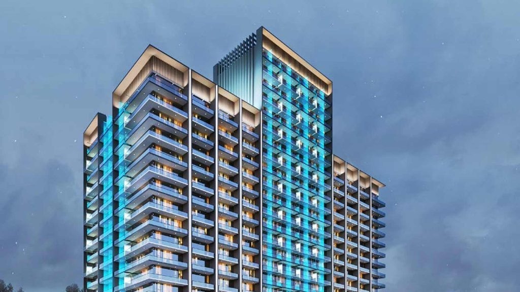 Binghatti Azure residential building exterior in JVC