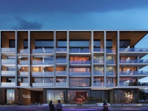 Binghatti Dawn residential building exterior in JVC