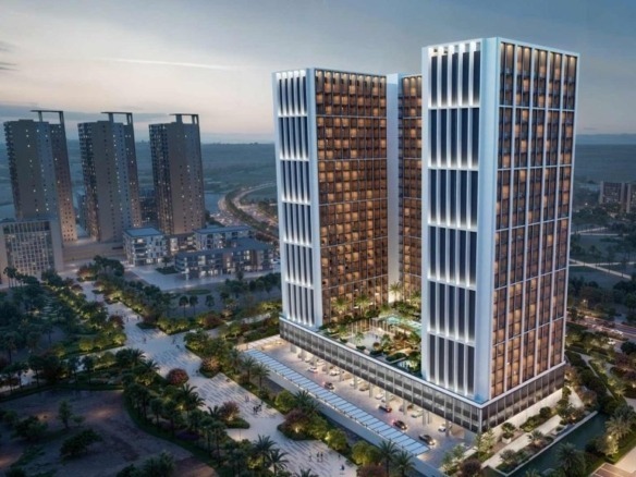 Binghatti Elite residential building exterior in JVC