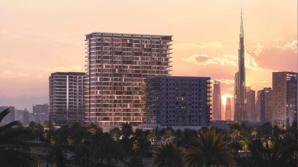 Binghatti Ivory residential building exterior in JVC