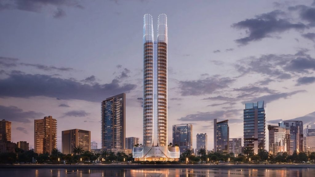 Binghatti Skyhall residential building exterior in JVC Dubai