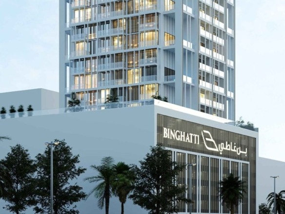 Binghatti Tulip residential building exterior in JVC