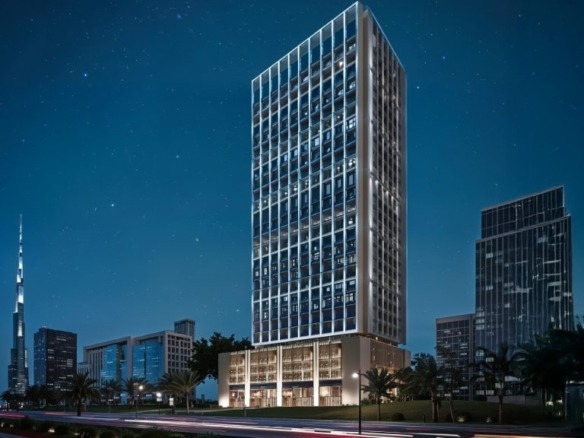 Binghatti Twilight residential building exterior in JVC