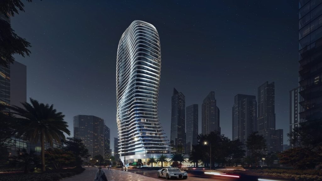 Bugatti Residences Business Bay Dubai exterior luxury towers