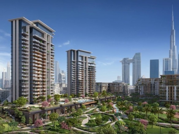 Central Park Plaza residential towers in City Walk Dubai