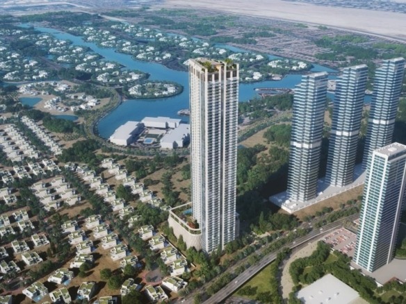 Sobha Verde luxury residential tower exterior in JLT