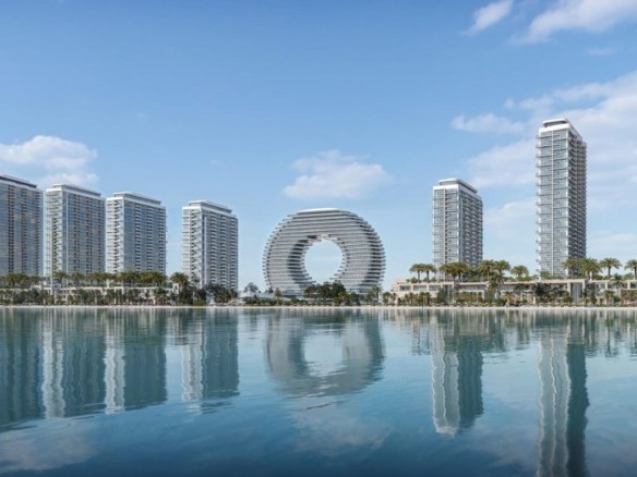 Sobha Aquamont waterfront towers and beach – Downtown UAQ apartments for sale