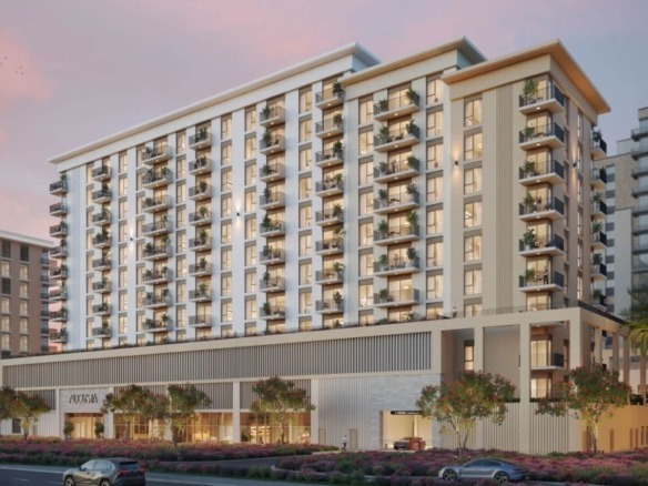 Augusta Town Square exterior view – 1 to 3 BHK apartments, Dubai