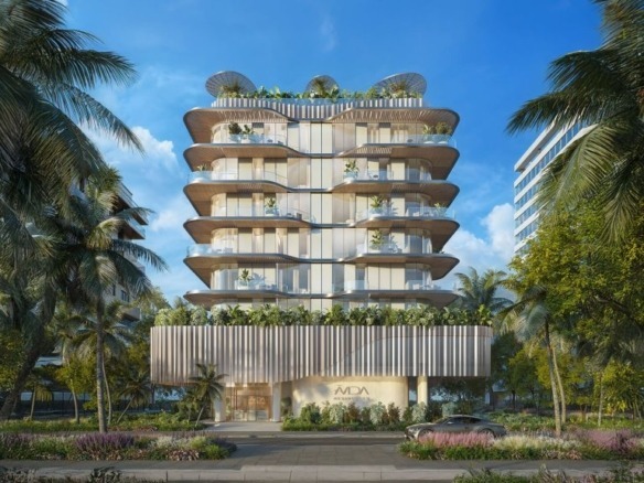 Avida Residences Dubai waterfront apartments and penthouses – exterior view of luxury building on Dubai Islands coastline