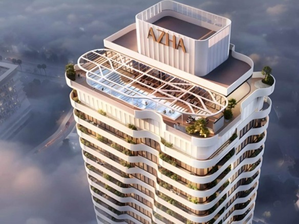 Azha Millennium Residences exterior view, Jumeirah Village Triangle, Dubai