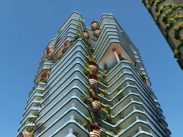 Eywa 2 Business Bay Dubai waterfront building view