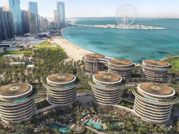 Dubai Beach EDITION waterfront apartments exterior view
