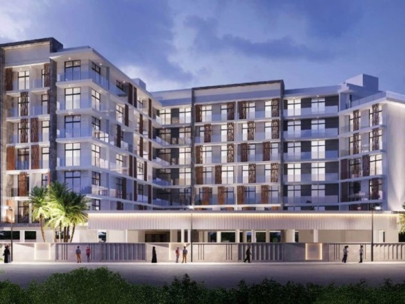 Prime Gardens Dubai exterior view – Arjan residential apartments