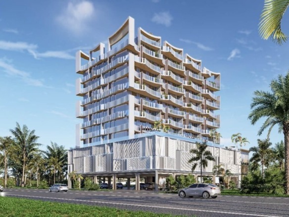 Nautis Residences Dubai Islands exterior view of building by HT360 Properties