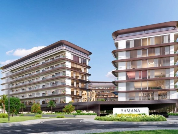 Samana Hills South exterior view – Dubai South apartment tower