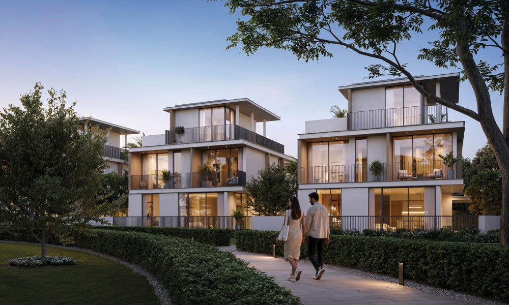 Selvara villa exterior – lush green landscape and modern façade at Grand Polo Club Dubai