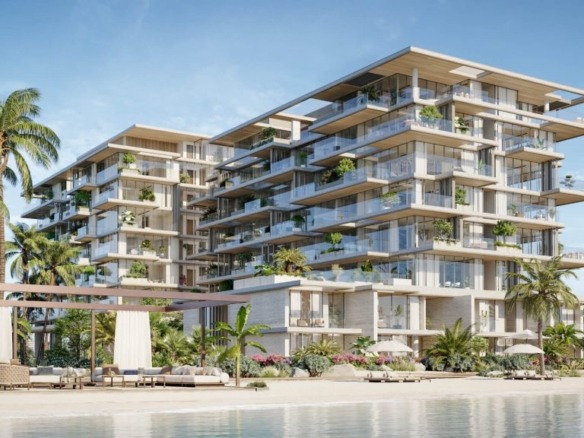 Exterior view of Shoaq Residences Dubai Islands development