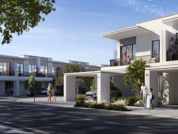 Creek EdgeElora The Valley contemporary 3 BHK townhouse exterior on Dubai–Al Ain Road