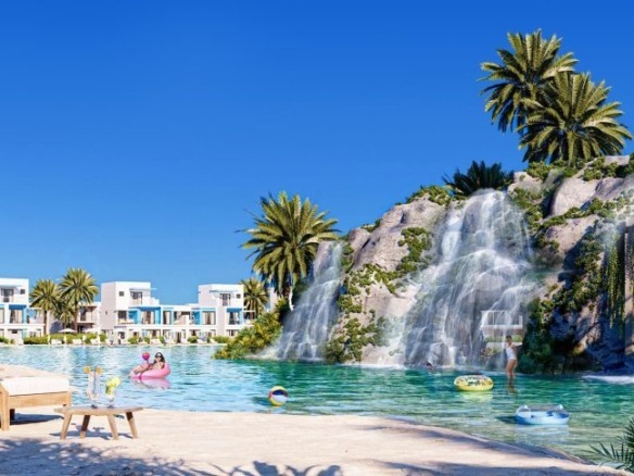 Costa Brava Damac Lagoons waterfront villas exterior view