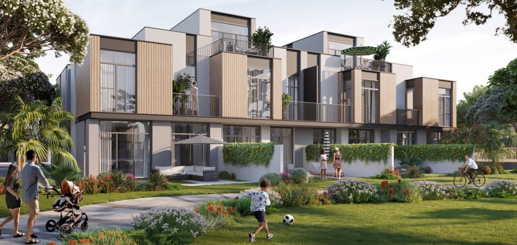 Mudon Al Ranim Phase 4 townhouse exterior view