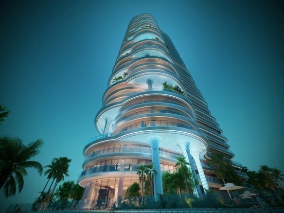 Damac Casa Dubai exterior luxury residential tower