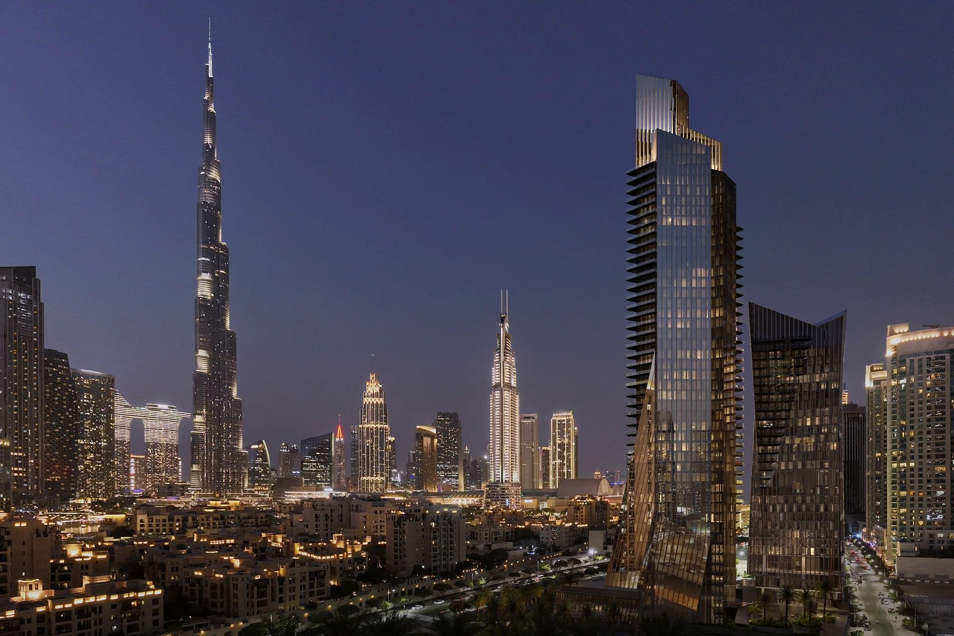 Baccarat Hotel & Residences Dubai exterior luxury towers Downtown