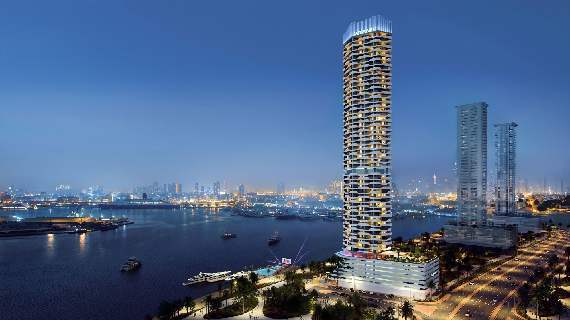 1 Coral Reef Dubai Maritime City waterfront tower exterior