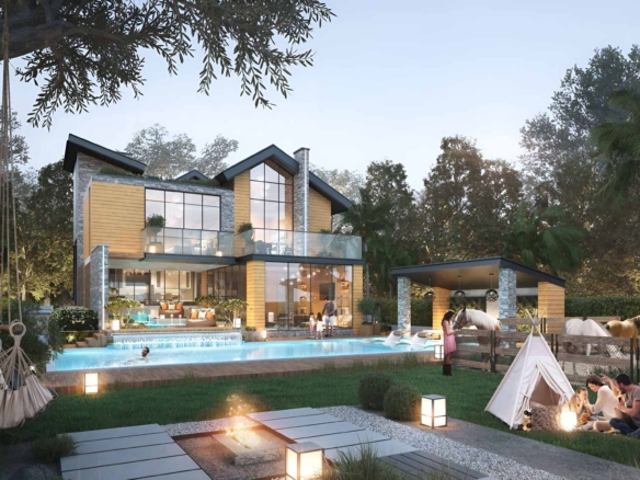 The Farmhouses DAMAC Hills 2 Dubai luxury villa exterior