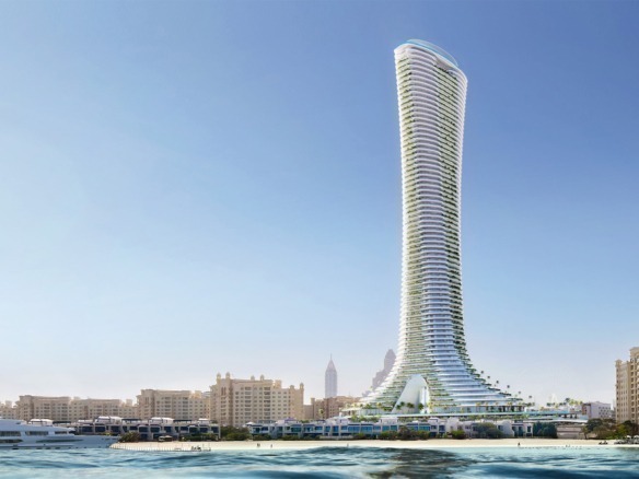 Como Residences Palm Jumeirah Dubai exterior waterfront tower