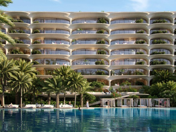 Ocean House Palm Jumeirah Dubai luxury residential tower exterior