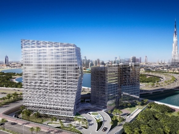 Langham Place Downtown Dubai luxury residential tower exterior