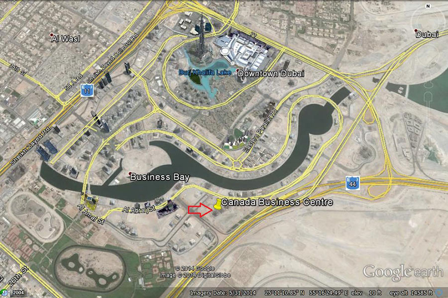 1 Canada Business Center Business Bay Dubai commercial tower exterior