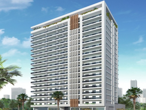 Artistic Heights residential tower exterior Jumeirah Village Circle