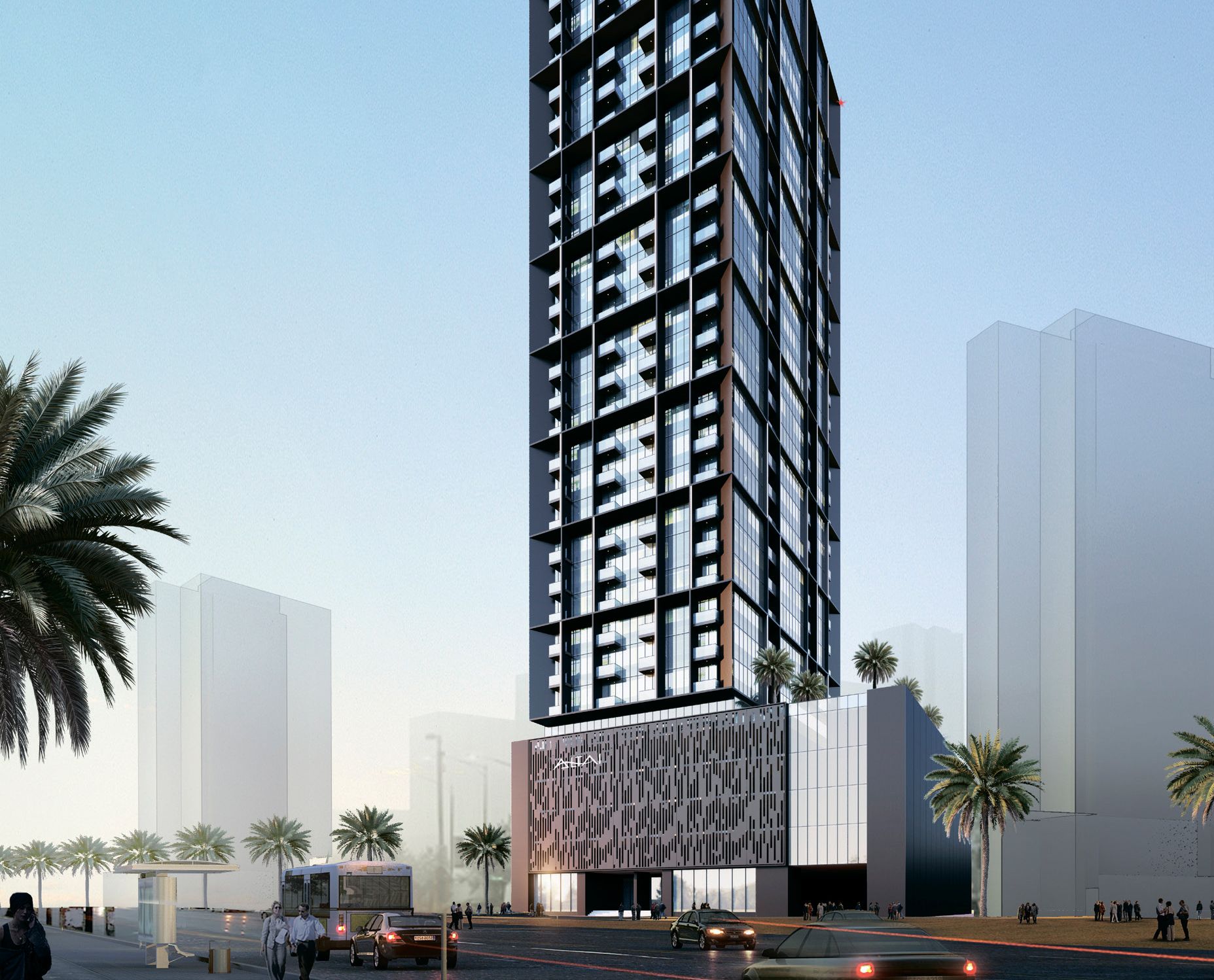 1 Altai Tower modern residential exterior Jumeirah Village Triangle Dubai