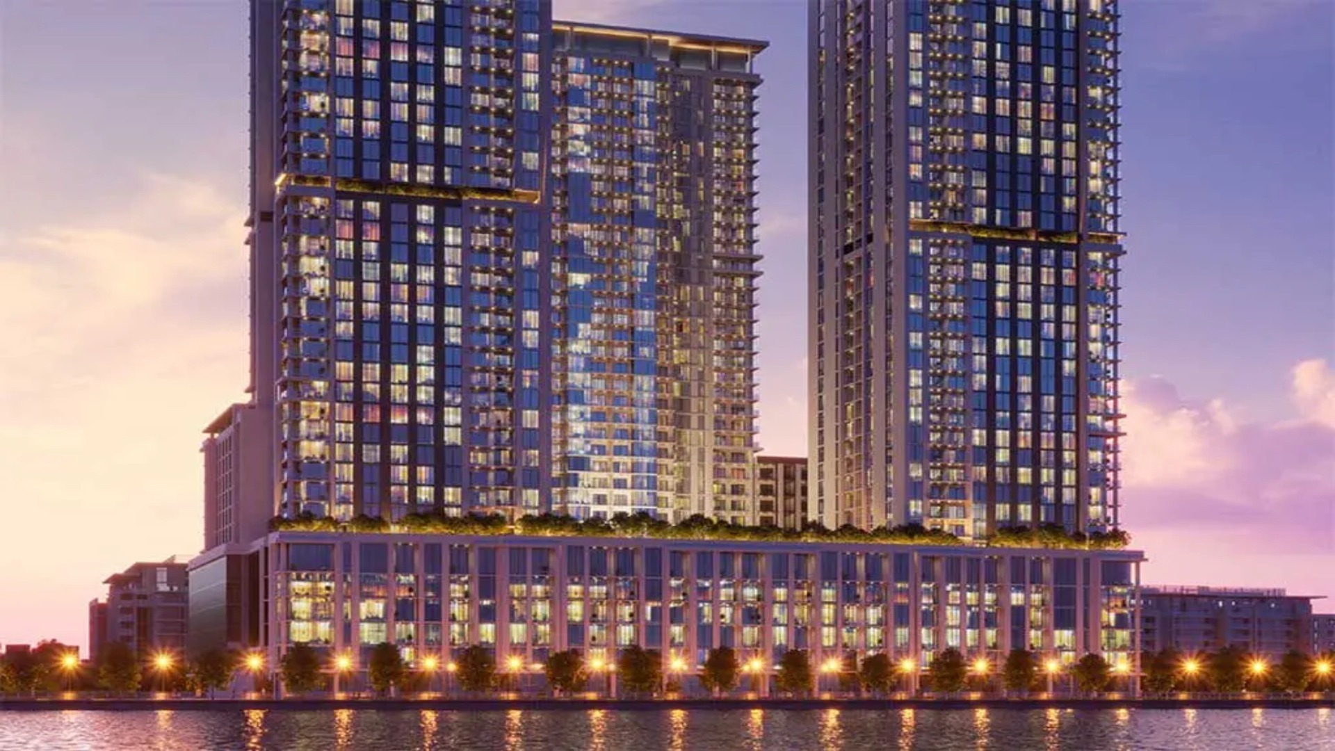 1 Crest Grande residential exterior in Sobha Hartland Dubai