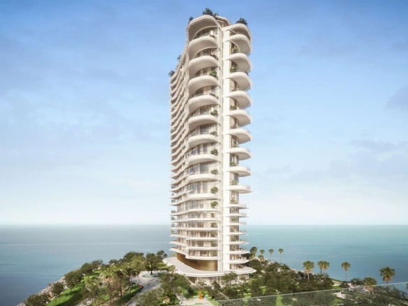 Bulgari Lighthouse Dubai waterfront luxury tower exterior