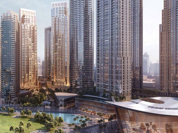 Act One Act Two Towers Downtown Dubai exterior view