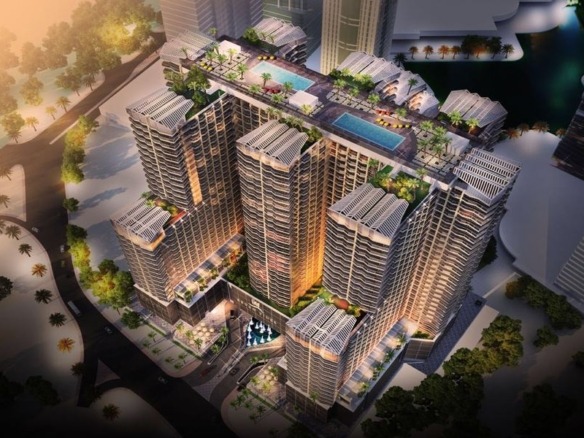 Seven City JLT Dubai residential tower exterior