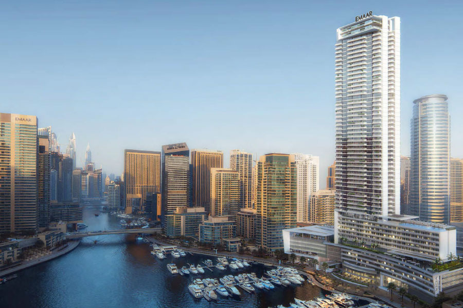Vida Residences by Emaar exterior view at Dubai Marina