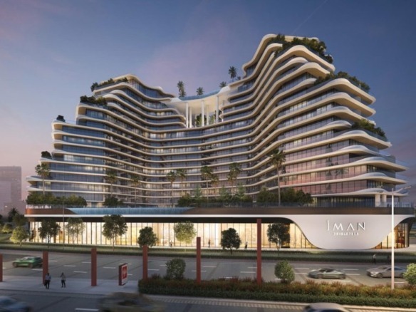 15 Cascade apartment interior and infinity pool