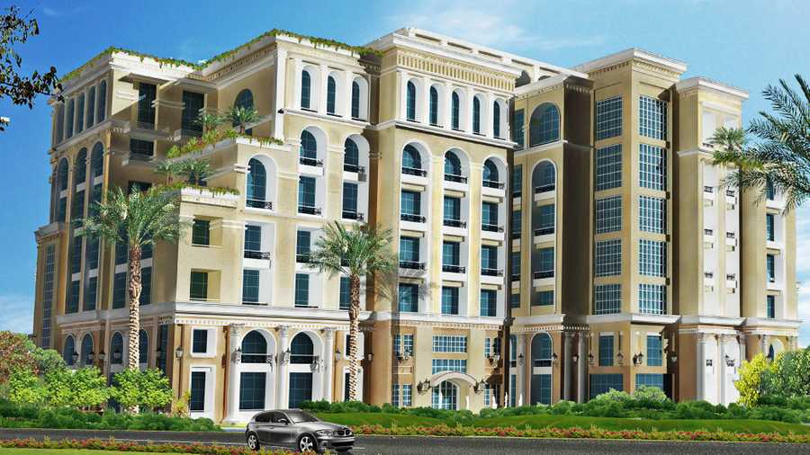 Aryene Greens Arjan Dubai residential building exterior