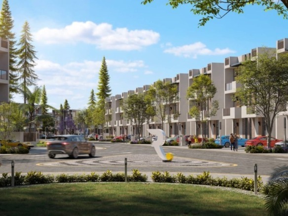 Spacious 5 BHK apartment living room at Reportage Hills Dubai