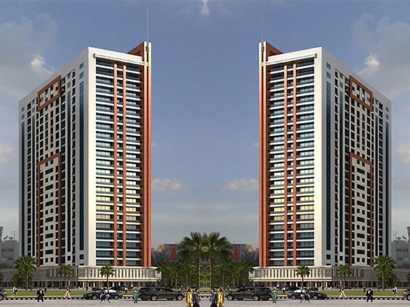 Al Fahad Tower 4 residential exterior in Arjan Dubai