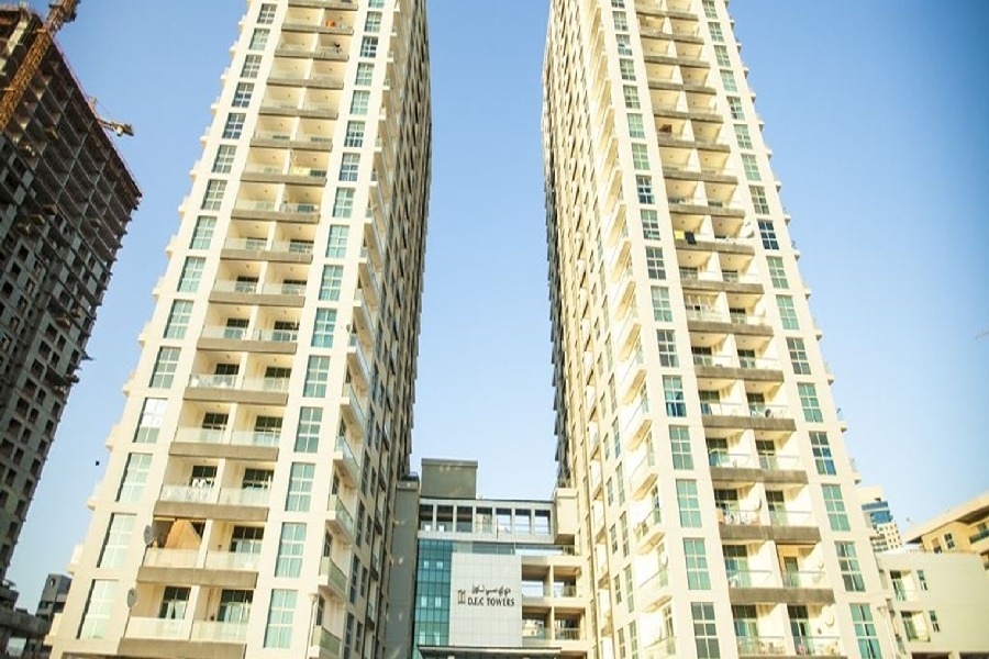 DEC Business Tower commercial building exterior Dubai