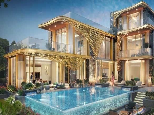 Gems Estates DAMAC Hills luxury villa exterior Dubai