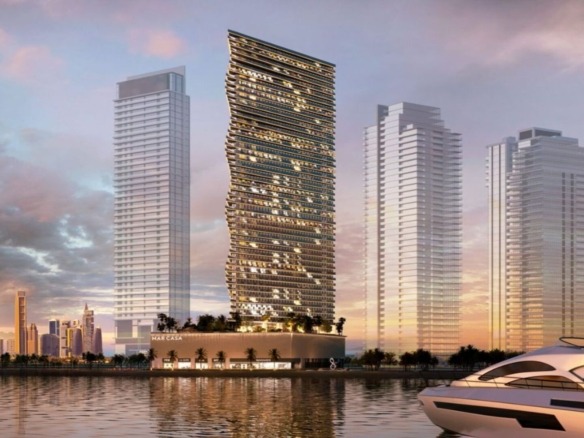 Mar Casa Business Bay Dubai luxury residential tower exterior