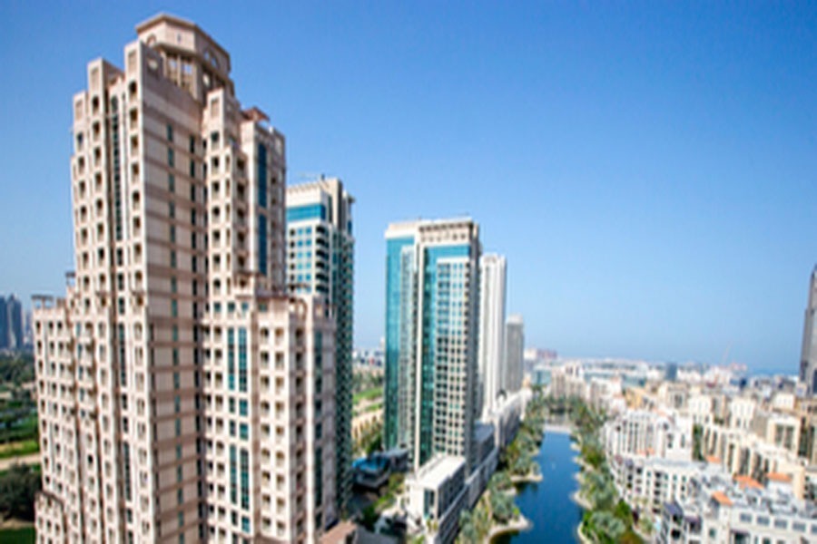 Mosela Waterside Residences Dubai exterior view