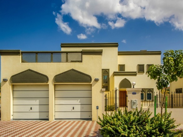 Regional Small luxury villa exterior in Dubai residential community