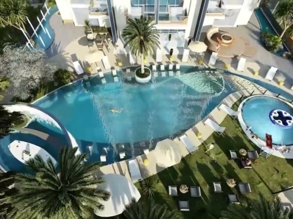 Samana Santorini DAMAC Hills Dubai community exterior