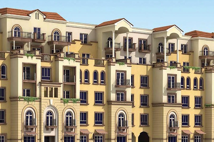 1 Exterior view of Green Park residential community Dubai
